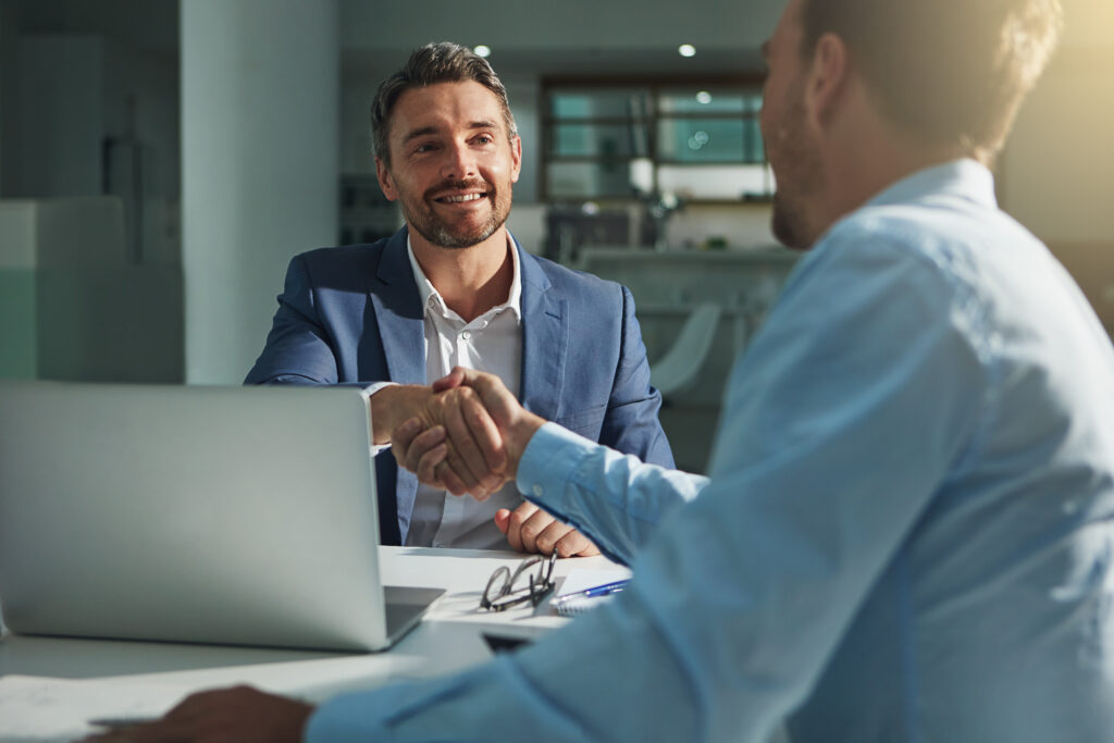 An executive assistant interviewing with the CFO.